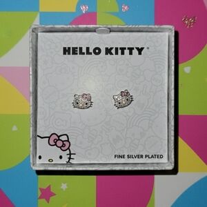 Sanrio Hello Kitty Silver Stud Earrings